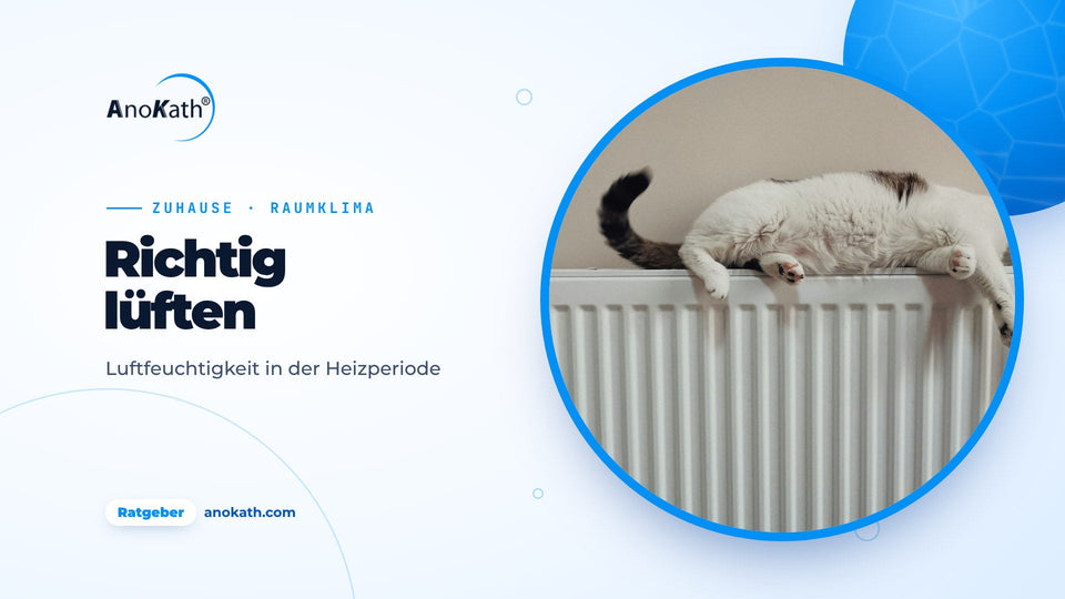 Chat endormi, étendu sur un radiateur blanc, image de couverture du guide sur l’humidité de l’air dans le logement