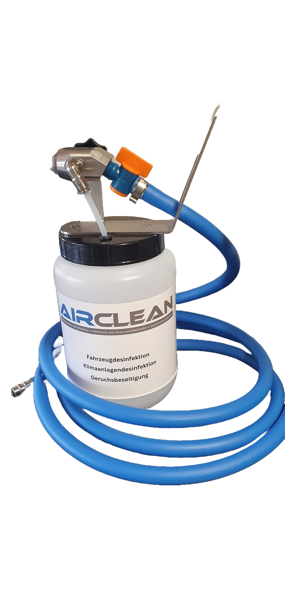 Air-Clean Hand-Desinfektionsgerät mit 1-Liter-Behälter, Sprühdüse und Schlauch