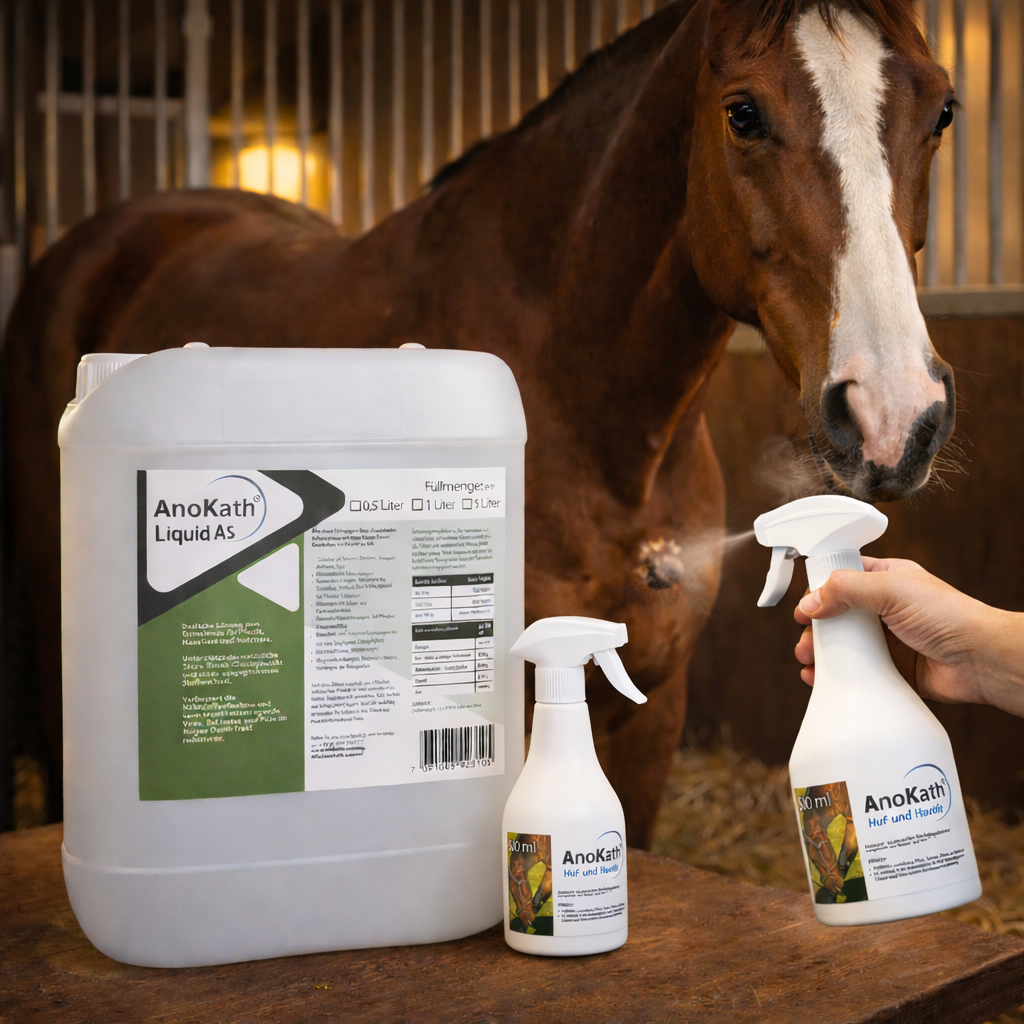 AnoKath® Kit Sarcoïde Cheval – Routine d'hygiène avec liquide et soin sabots & peau 