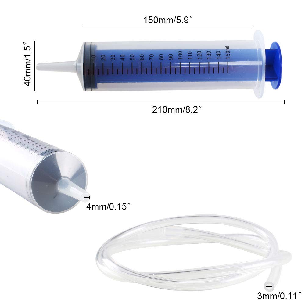 Seringue en plastique de 150 ml avec tuyau